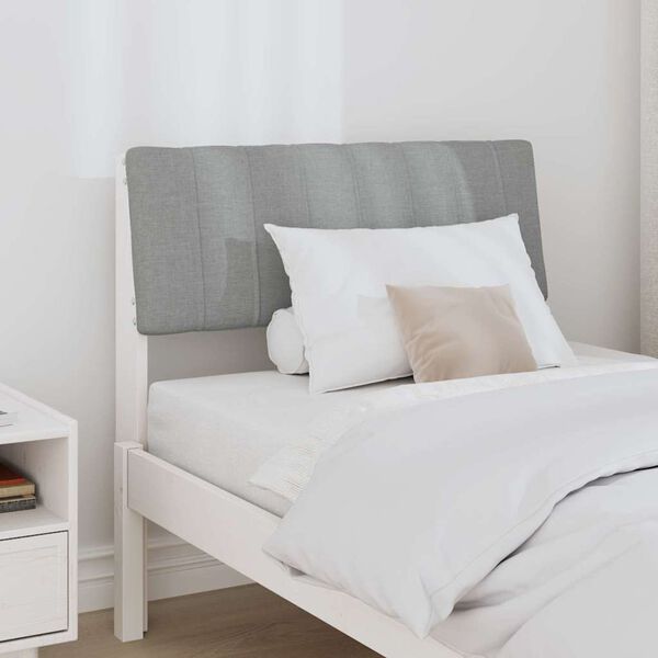 vidaXL Upholstered Headboard Light Grey 80 cm Solid Pine Wood