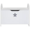 vidaXL Children Storage Bench White 62x40x46.5 cm MDF