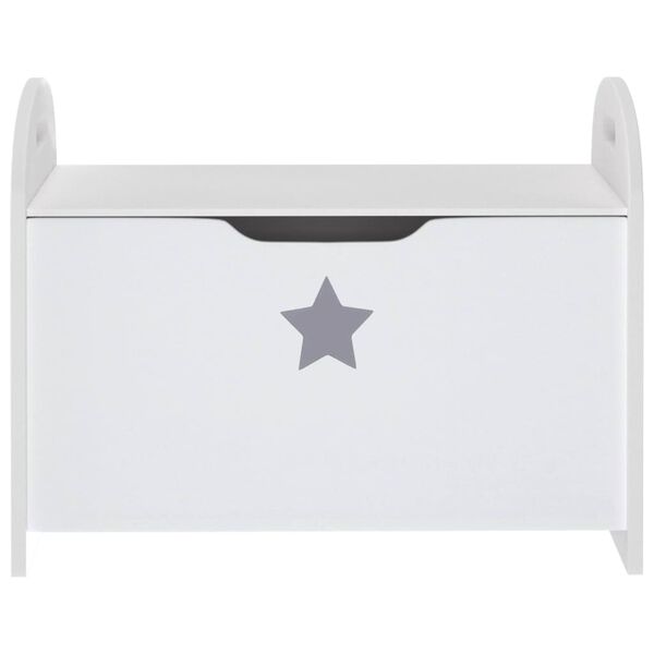 vidaXL Children Storage Bench White 62x40x46.5 cm MDF