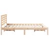 vidaXL Bed Frame with Headboard Brown 120 x 200 cm Solid Pine Wood