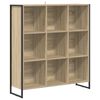 vidaXL Book Cabinet Sonoma 99.5 x 30 x 108.5 cm Engineered Wood