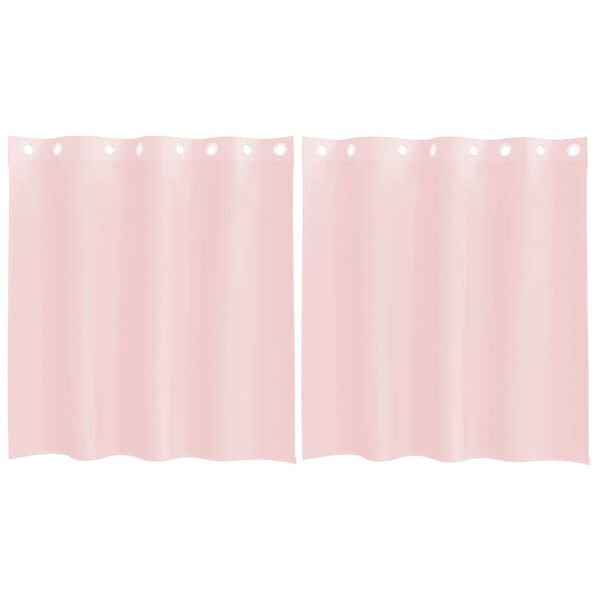 vidaXL Voile Curtains with Grommets 2 pcs Light Pink 140x140 cm