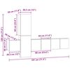 vidaXL TV Cabinet Set Wall-mounted 5 pcs Old Wood Engineered Wood