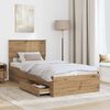 vidaXL Bed Frame with Drawer Artisan Oak 90 x 190 cm Engineered Wood