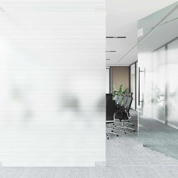vidaXL Window Film Frosted Stripes Design 0.9x20 m PVC