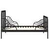 vidaXL Extendable Bed Frame without Mattress Black Metal 80x130/200 cm