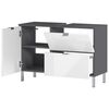 Germania Wash Basin Base Cabinet GW-Mauresa 34x80x56 cm Graphite and White