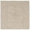vidaXL Area Rugs Square Natural and White 120 x 120 cm Jute