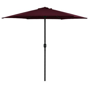 vidaXL Garden Parasol | Bordeaux red | Polyester, Aluminium | Large | Tiltable