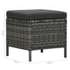 vidaXL 4 Piece Garden Lounge Set with Cushions Poly Rattan Grey