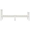 vidaXL Bed Frame without Mattress White Solid Pine Wood 90x200 cm