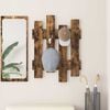 vidaXL Wall-Mounted Coat Rack Wall-mounted Smoked Oak 60 x 3 x 82 cm