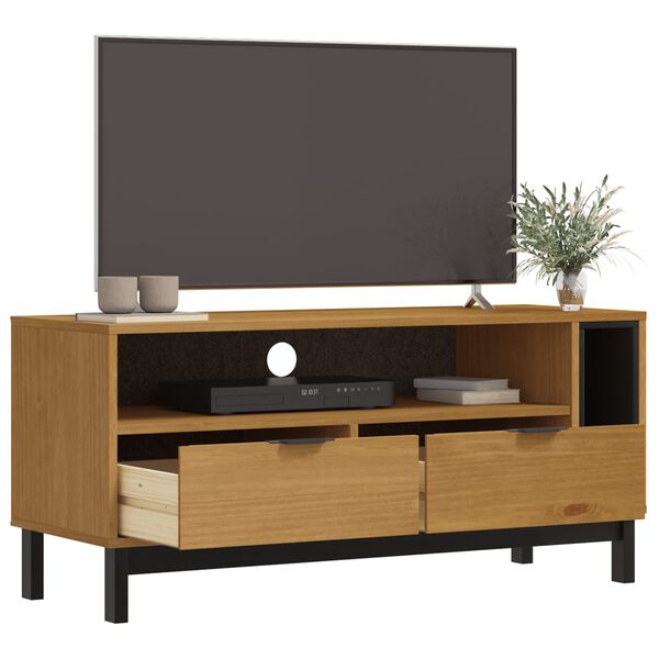 vidaXL TV Cabinet FLAM 110x40x50 cm Solid Wood Pine