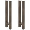 vidaXL Console Table Legs Natural Steel 2 pcs 28x(72-73) cm Steel