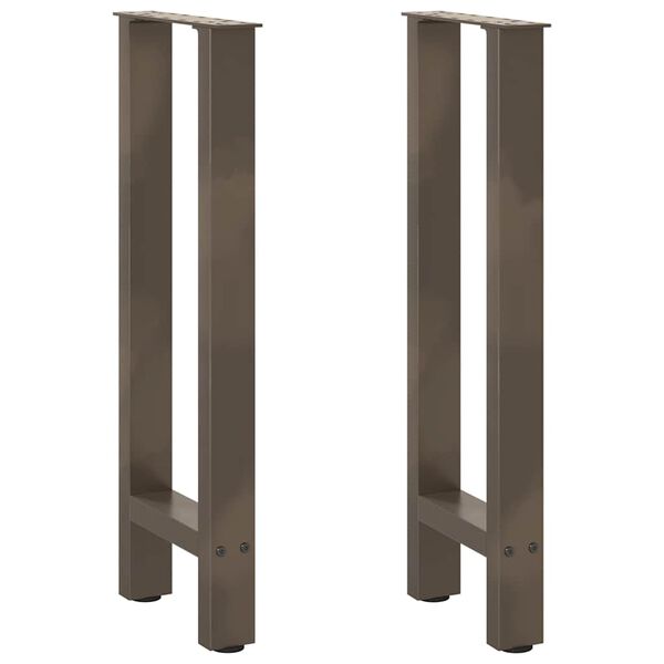 vidaXL Console Table Legs Natural Steel 2 pcs 28x(72-73) cm Steel