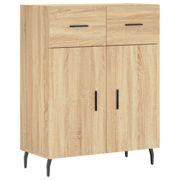 vidaXL Sideboard Sonoma Oak 69.5x34x90 cm Engineered Wood