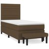 vidaXL Box Spring Bed with Mattress Dark Brown 80x200 cm Fabric