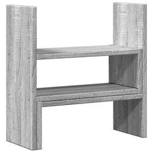 vidaXL Desk Organiser Adjustable Grey Sonoma 40x17x41 cm