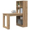 vidaXL Desk with Shelf Artisan Oak 122 x 67 x 145 cm Engineered Wood