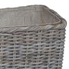 vidaXL Firewood Basket 2 pcs Grey Lacak Rattan