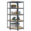 vidaXL 5-Layer Corner Shelf Anthracite Steel&Engineered Wood