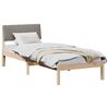 vidaXL Bed frame Brown and taupe 80 x 200 cm Solid pine wood