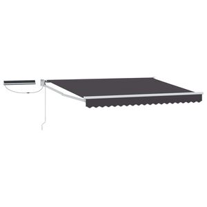 vidaXL Electric Retractable Awning Anthracite and White 2.5 x 2 m