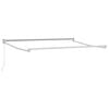 vidaXL Manual Retractable Awning Frame White 3 x 2 m Aluminium