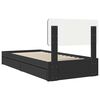 vidaXL Storage Bed with Headboard Black 100 x 200 cm Engineered Wood