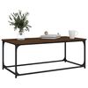 vidaXL Coffee Table Brown Oak 102x50x40 cm Engineered Wood and Iron