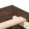 vidaXL Bed Frame No Mattress Brown Oak 150x200 cm King Size Engineered Wood