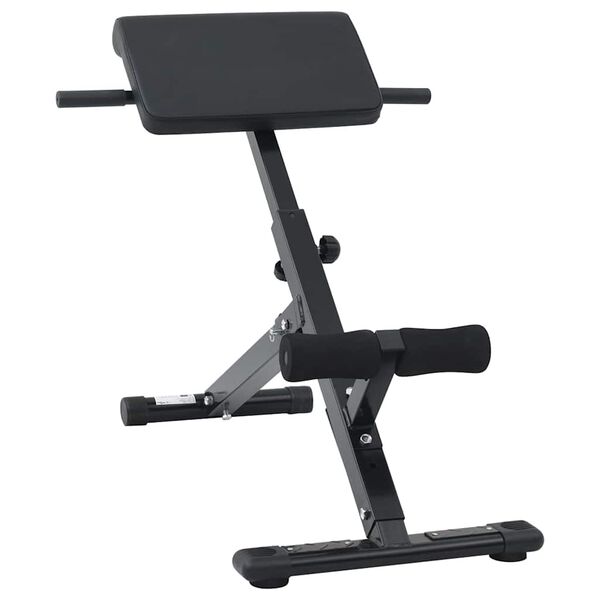 vidaXL Hyperextension Bench Manual Black 100.5 x 70 x 78 cm