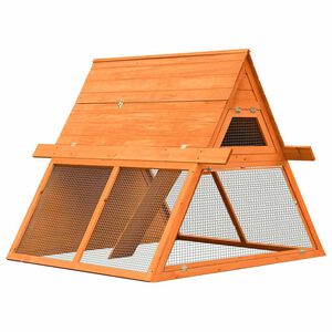 vidaXL Rabbit Hutch Solid Pine & Fir Wood 152x128x108 cm