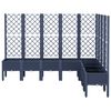 vidaXL Garden Planter with Trellis Blue Grey 200x160x142 cm PP
