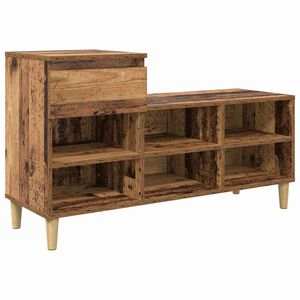 vidaXL Shoe Cabinet Old Wood 102 x 36 x 60 cm Engineered Wood