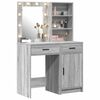 vidaXL Dressing Table Set with Shelf 2 pcs Grey sonoma Engineered wood