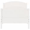 vidaXL Bed Frame without Mattress White 75x190 cm Small Single Solid Wood Pine