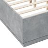 vidaXL Bed Frame without Mattress Concrete Grey 140x190 cm