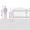 vidaXL Fence Gate with Lock Grey 401 x 200 cm Steel