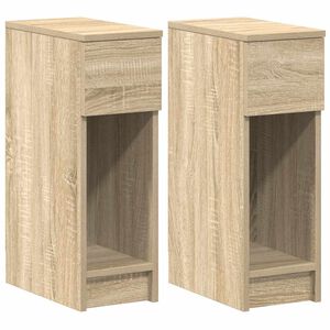 vidaXL Bedside Cabinets with Drawer 2 pcs Sonoma Oak 20x36x60 cm