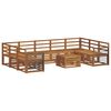 vidaXL Sofa Sets 10 pcs Natural Solid Acacia Wood