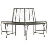 vidaXL Garden Half Round Tree Bench 160 cm Steel