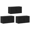 vidaXL Wall-mounted TV Cabinet Set 3 pcs Black Oak Engineered Wood