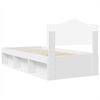 vidaXL Bed Frame with Headboard White 100 x 200 cm Solid Pine Wood