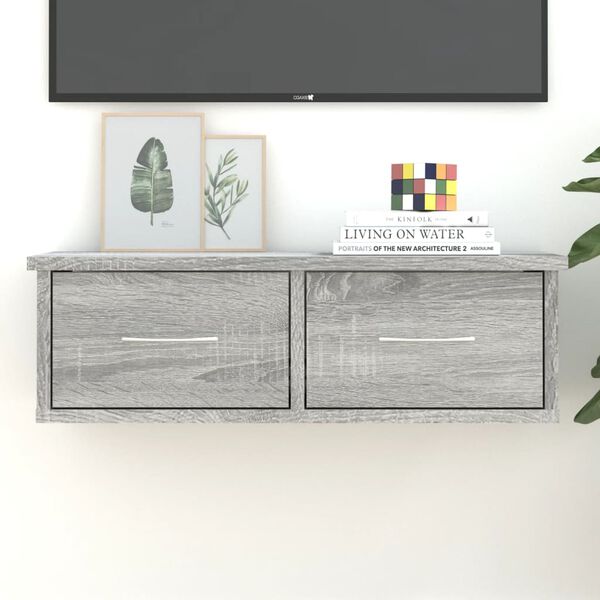 vidaXL Wall Cabinet Grey Sonoma 60x26x18.5 cm Engineered Wood