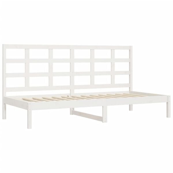 vidaXL Day Bed without Mattress White 90x200 cm Solid Wood Pine