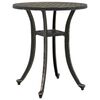 vidaXL Garden Table Bronze &Oslash;48x53 cm Cast Aluminium