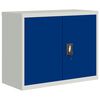 vidaXL File Cabinet Light Grey and Blue 90x40x70 cm Steel