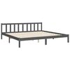 vidaXL Bed Frame without Mattress Grey 200x200 cm Solid Wood Pine