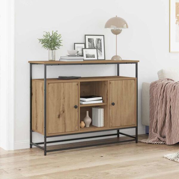 vidaXL Sideboard Artisan oak 100 x 35 x 80 cm Engineered wood